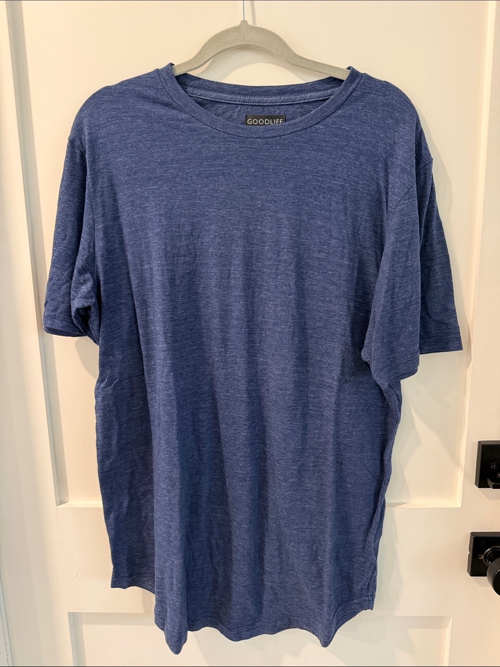 Goodlife Men's Heather Navy Crew Neck Short Sleeve Tee